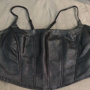 Forever 21 Silver metallic Bustier top